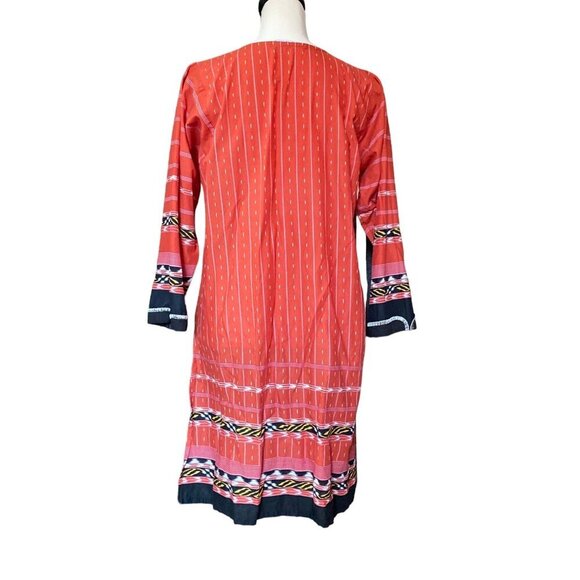 Orange 3/4 sleeves printed kurti kurta tunic blouse shirt women size Medium - Picture 5 of 9